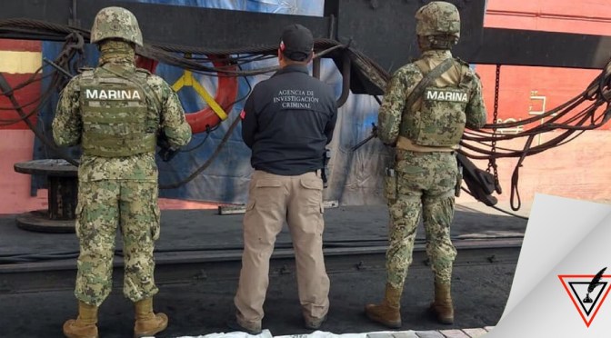 SEDENA localiza “cocaína” en buque procedente de Colombia