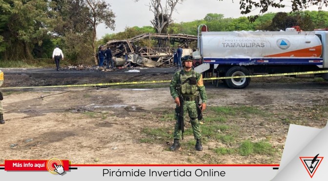 Ejército aplica Plan DNIII-E en accidente entre autobús y pipa en carretera Victoria-Monterrey