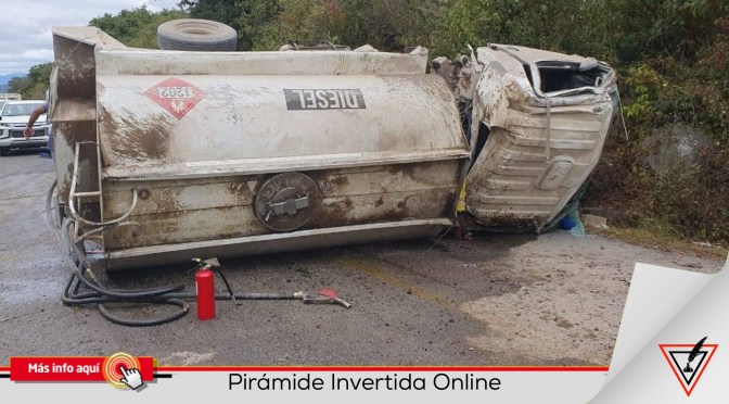 Alerta: circulación cerrada en ambos sentidos de la Carretera Tula-Ocampo por volcadura de pipa